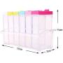6er Set Spice Jar Transparente Gewürzbox Küchengewürz-Werkzeug Lagerbehälter Condiment Gläser