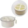 BESTONZON Seasoning Box Seasoning Rack Spice Pots 4 Grids Spice Box Jars with Lids Condiment Storage Container for Kitchen Home (Beige)