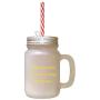 Yellow Before You Embark On Horney Of Revenge Frosted Glass Mason Jar With Straw