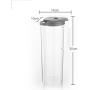 Kitchen Transparent Noodle Storage Tank Storage Tank With Handle Sealed Cans Kitchen Grain Jar (Color : Red)