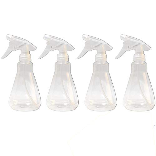 EZPRO USA Clear 350ml Empty Plastic Spray Bottles 12 oz Refillable Spray Bottle for Cleaning Solutions, Water Spray Bottle, Plant Mister, Adjustable Nozzle Spray for Cleaning, Pack