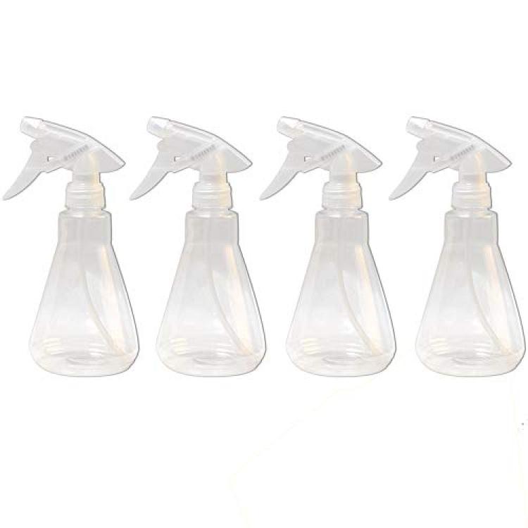 Plastic Spray Bottles for Cleaning Solutions,10OZ Reusable Empty Container  with Durable Black Trigger Sprayer, 3Pack 