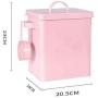 Pet Food Storage Container Holds 6lbs, Lid Airtight Seal，Ideal For Keeping Dog Biscuits Dry Cat Food Bird Seed Trill Grains (Color : Pink)