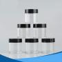 XICHEN (24 Pieces) 10G/10ML Clear Plastic Cosmetic Round Container Jars with BLACK Lids