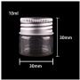 10ml 15ml 20ml 25ml 30ml(1OZ) 40ml 50ml 60ml(2OZ) Transparent Glass Spice Bottles Jars Terrarium With Silver Screw Cap,10ml