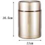 Thermos Food Jar Thermos Stainless Food Flask 750ml Gold,Leakproof Vacuum Insulated Food Containers Lunch Box (Size : No Bag)