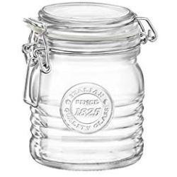 Bormioli Rocco Officina 1825 Glass Storage Jar with Airtight Clip Lid - 350ml