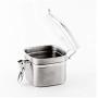 storage jar Grain container Food container Storage Box，High-grade 304 stainless steel square sealed cans seasoning jar coffee pot