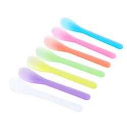 Tvoip 100 Pcs Cosmetic Mask Mixing Spoon Spatulas,Facial Skin Care Mask Fan Brushes Applicator, DIY Mask Tool Set (Random Color)