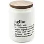 Villa dEste Home Tivoli Jar, Porcelain + Bamboo, White, One Size Villa dEste Home Tivoli Jar, Porcelain + Bamboo, White, One Size