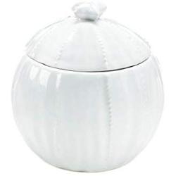 Ceramic Tea Jar, Pure White Cotton Ball Container Food Small Ceramic Jar