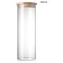 Tklets78 Kitchen Storage & Organization Safe Clear Borosilicate Glass Jar with Lid, Canister for Food 16.9 fl oz (500 ml)