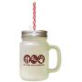 Maroon Zzz. Eat. Sleep. Chalk. Gymnastics. Frosted Glass Mason Jar With Straw