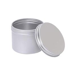 2pc Empty Silver Aluminium Cosmetic Jar Pot Cream Lip Balm Bottle Box Container 100ml