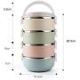 Thermos Food Jar 2800ML Thermos Stainless Food Flask,Leakproof Insulated Food Containers,Multilayer, Independent Lunch Box (Size : No-Bag)