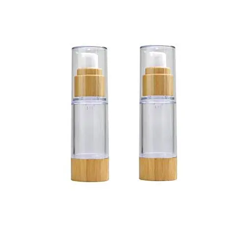 2 PCS Flacons 30ml/1oz en Bambou Plastique Naturel Sans Pompe à Vide avec Couvercle Transparent – Récipients de Stockage Réutilisables pour Crèmes, Lotions, Essences. 2 PCS Flacons 30ml/1oz en Bambou Plastique Naturel Sans Pompe à Vide avec Couvercle Transparent – Récipients de Stockage Réutilisables pour Crèmes, Lotions, Essences.