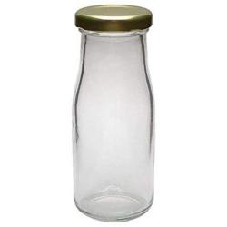 Viva Haushaltswaren Set of 12 Small Wide Neck Glass Bottles / 156 ml/with Filling Funnel Diameter 7 cm