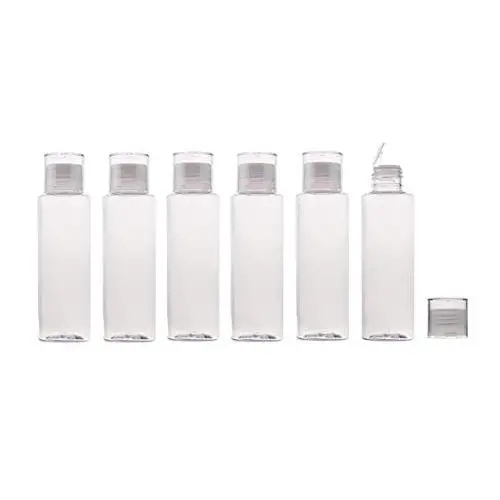 6PCS 100ml 3.4oz Empty Portable Refillable Plastic Bottle Vial Travel Packaging Bottle Container with Orifice Reducer and Screw Lid for Toner Lotion Shower Gel Shampoo Essential Oil 6PCS 100ml 3.4oz Empty Portable Refillable Plastic Bottle Vial Travel Packaging Bottle Container with Orifice Reducer and Screw Lid for Toner Lotion Shower Gel Shampoo Essential Oil