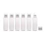 6PCS 100ml 3.4oz Empty Portable Refillable Plastic Bottle Vial Travel Packaging Bottle Container with Orifice Reducer and Screw Lid for Toner Lotion Shower Gel Shampoo Essential Oil