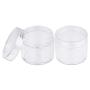 Beauticom 60 Grams/60 ML (2 Oz) Round Clear Leak Proof Plastic Container Jars with Clear Lids for Travel Storage Makeup Cosmetic Lotion Scrubs Creams Oils Salves Ointments (3 Jars)