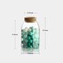 Glass Food Storage Containers with - Natural Wooden Lid - Airtight Lids for Pasta,Tea,Coffee,Cookies,Snacks for Kitchen and Pantry, Borosilicate Jars, (Medium)