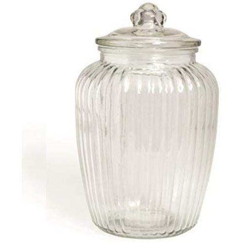 Excelsa Chic Glass Jar, Glass, Transparent, 15 x 15 x 24.5 cm