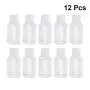 Lurrose 12Pcs 50ml Empty plastic sample bottle container jar pot with flip lid for emollient water shower gel emulsion Lurrose 12Pcs 50ml Empty plastic sample bottle container jar pot with flip lid for emollient water shower gel emulsion