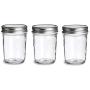 LovelyKitchent Deco Wood - Boxes Jars Bottles Jars Boxes Glass Honey Mason Glass Women Storage Free Bottle - 6Pc Glass Mason Jar With Lid Wedding Shower Baby Food Canned Spices Half Needle 11.8x 8.6Cm