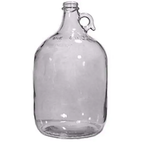 Bouteilles en verre transparentes de 1 gallon avec couvercles noirs en polyéthylène haute densité de 38 mm (pack de 4) Bouteilles en verre transparentes de 1 gallon avec couvercles noirs en polyéthylène haute densité de 38 mm (pack de 4)