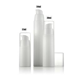 3PCS Portable Travel Refillable Empty Plastic Airless Vacuum Pump Lotion Toner Face Eye Cream Cosmetics Bottle Vial Container Pot Jar (White) (50ml)