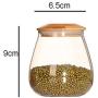 Kitchen Mushroom Shape Glass Storage Bottles Jars Miscellaneous Grains Sealed Cans Food Storage Jars Tea Leaf Coffee Beans Jars,400Ml