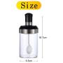 Rolin Roly 3 Models Spice Jars Glass Seasoning Storage Container Set Condiment Pots with Lids Clear for Kitchen Salt Sugar and Ketchup Canning Jar