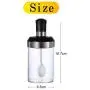 Rolin Roly 3 Models Spice Jars Glass Seasoning Storage Container Set Condiment Pots with Lids Clear for Kitchen Salt Sugar and Ketchup Canning Jar