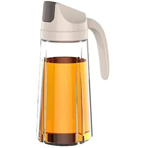 Küchen-Aufbewahrung, wasserdichte Olivenöl-Essig-Zapfenschleuder, automatische Deckelbehälter-Glasbehälter