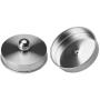 Freebily 2pcs Rustproof Stainless Steel Apothecary Storage Lids Covers for Diameter 70mm Regular Mouth Mason Jars Silver One Size