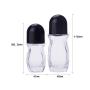 2Pcs Clear Glass Roll-On Deodorant Bottles with Plastic Roller Ball and Black Twist Cap Empty Refillable Deodorant Containers for Essential Oil Aromatherapy Deodorant (50ml/1.69oz)