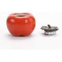 Ceramic Persimmon Tea Caddies Min Chinese Style Mini Storage Boxes Coffee Powder Cans,As Pic