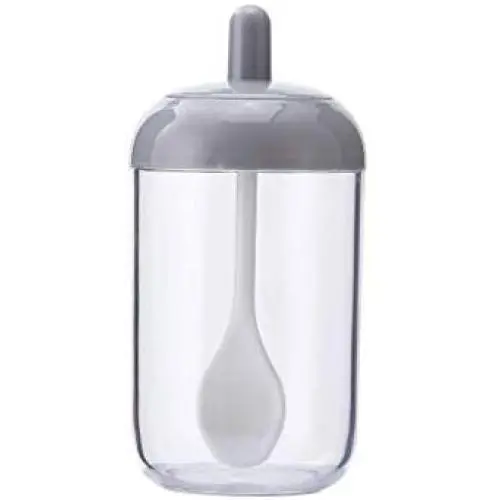 XXDTG Grey Seasoning Box-Kitchenware Baby Bottle Shaped Seasoning Box, Household Transparent Seasoning Jar with Lid XXDTG Grey Seasoning Box-Kitchenware Baby Bottle Shaped Seasoning Box, Household Transparent Seasoning Jar with Lid