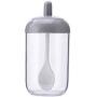 XXDTG Grey Seasoning Box-Kitchenware Baby Bottle Shaped Seasoning Box, Household Transparent Seasoning Jar with Lid