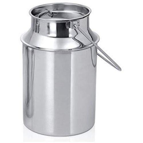 King International 100% Stainless Steel Milk Storage Can Milk Canister Doli | Dolu | Dolchi Milk Bucket Gallon Milker - 1.5 liter with Lid- Ideal For Storing and Transporting Liquid