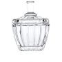 Colias Wing Home Decor & Party Wedding Centerpiece Stripes Square Clear Glass Ribbed Apothecary Jars/Candy Buffet Canisters/Candy Buffet Storage Container/Kitchen Food Storage Jars with Lid-Small