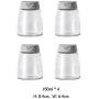 Glass Seasoning Container Jar Set, 4 Piece Storage Container Condiment Jars With Perforated Lid For Sift Shaker Lid-c