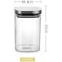 Kitchen Food Storage Jar Airtight Food Storage Storage Tank Transparent Glass Sealed Tank Kitchen Food Storage Tank (Size : 1000ml)