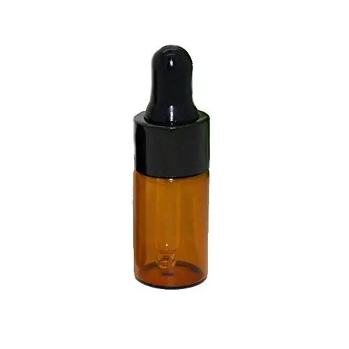 25Pcs Mini 3ML Empty Refillable Amber Glass Essential Oil Bottles Perfume Cosmetic Liquid Aromatherapy Lotion Sample Storage Containers Vials Jars with Eye Dropper Dispenser, Black Cap 25Pcs Mini 3ML Empty Refillable Amber Glass Essential Oil Bottles Perfume Cosmetic Liquid Aromatherapy Lotion Sample Storage Containers Vials Jars with Eye Dropper Dispenser, Black Cap