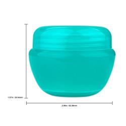 Beauticom 36 Pieces 30G/30ML (1 Oz) Teal Frosted Container Jars with Inner Liners for Scrubs, Oils, Salves, Creams, Lotions, Medication, Cosmetics - BPA Free