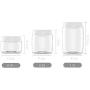 Airpow Clear Storage Food Containers for Kitchen Round Plastic Jars with Lids Bulk Food, Beans, Milk Powder, Art Supplies Storage Space Saving (White_C)