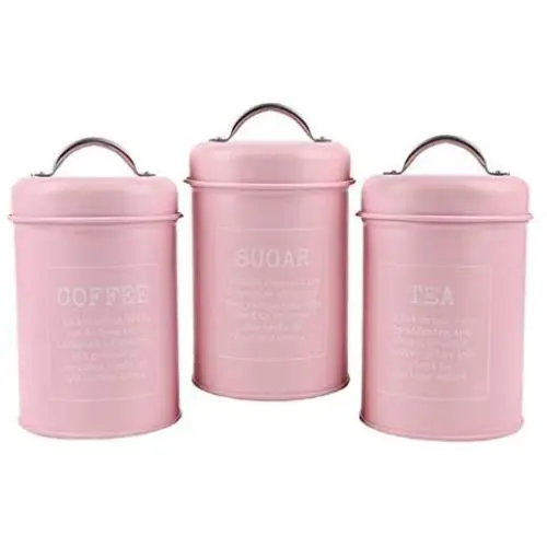 Set von 3 Serenable Lebensmittelbehälter, mit Bambusdeckel und verzinktem Stahlbehälter für Tee, Kaffee, Gewürze