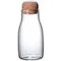 Fivtyily Transparent Glass Jar with Cork Tightness Food Storage Canister for Milk Nuts Cereals (S) Fivtyily Transparent Glass Jar with Cork Tightness Food Storage Canister for Milk Nuts Cereals (S)