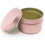 UPKOCH 5Pcs Round Candle tins Candy Jars with lids Storage tin Boxes Tea Storage Container - 6.5x4.5cm 100ml,3.5oz (Rose Gold)