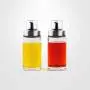 LQQGXLCondiment bottle, jar condiment storage box Oil dispenser olive oil vinegar syrup bottle dispenser oil bottle glass glass kitchen hopper and pourer